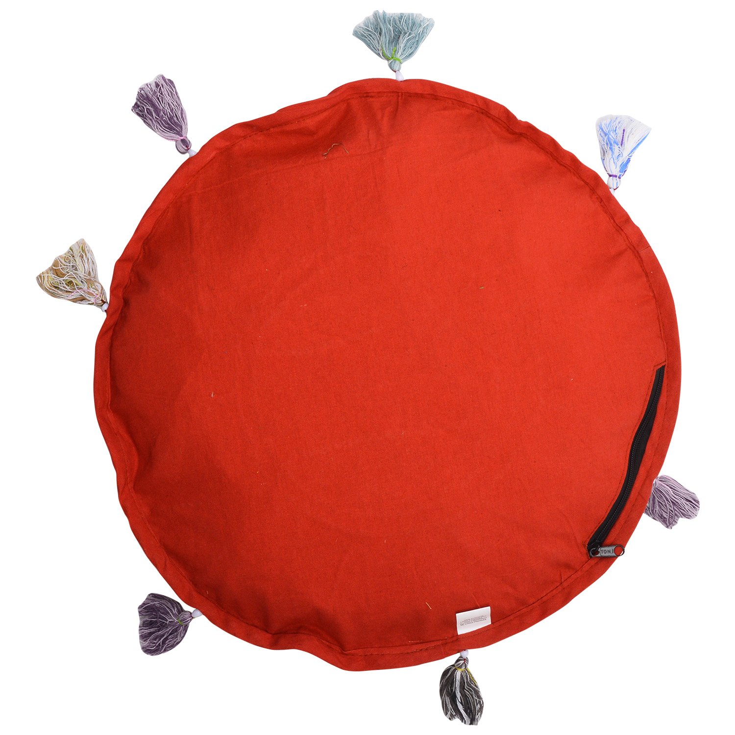 Elite Class Indian Pathwork Cushion Cover,Ottoman Pouf, Living Room Patchwork Foot Stool Cover,Decorative Handmade Home Chair Cover 16 inch