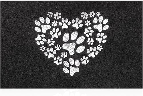 Tapetes de puerta para exteriores, tapete de entrada con forma de corazón, divertido tapete negro de bienvenida para puerta delantera, decoración
