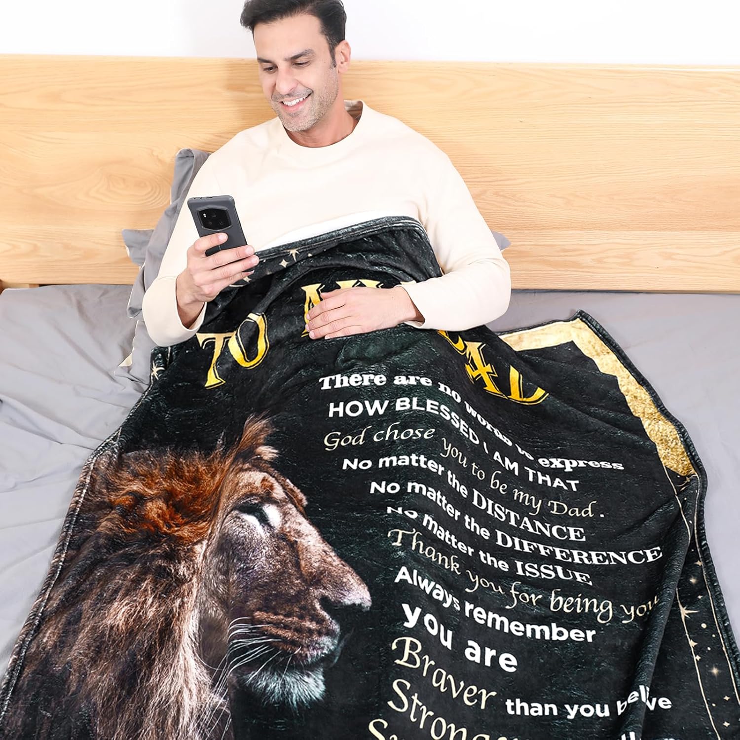 Gifts for Dad, Dad Gifts for Birthday from Daughter, Birthday Gifts for Dad Gifts from Son, Dad Blanket from Daughter 60”*80” - Image 4