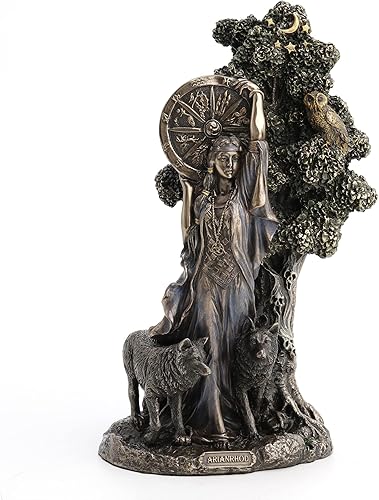 Veronese Design Arianrhod - Estatua con acabado de bronce antiguo de resina fundida en frío de 9.5 pulgadas disponible en Yaxa Costa Rica