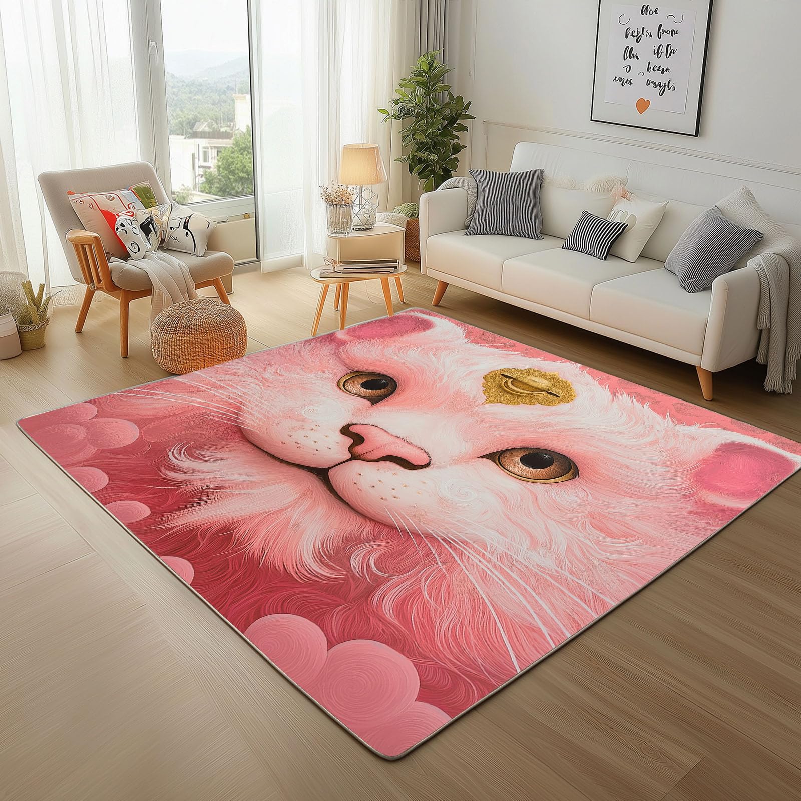 Tapis de chambre lavable et antidérapant grand format