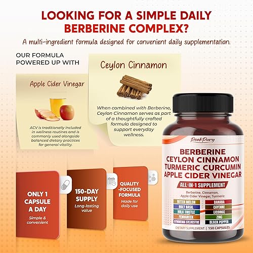 Miniatura 4 de Berberina Canela Vinagre De Sidra De Manzana Cúrcuma - Apoyo General De Bienestar