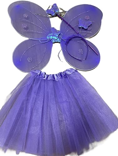 Purple Fairy Wings and Tutu Set.