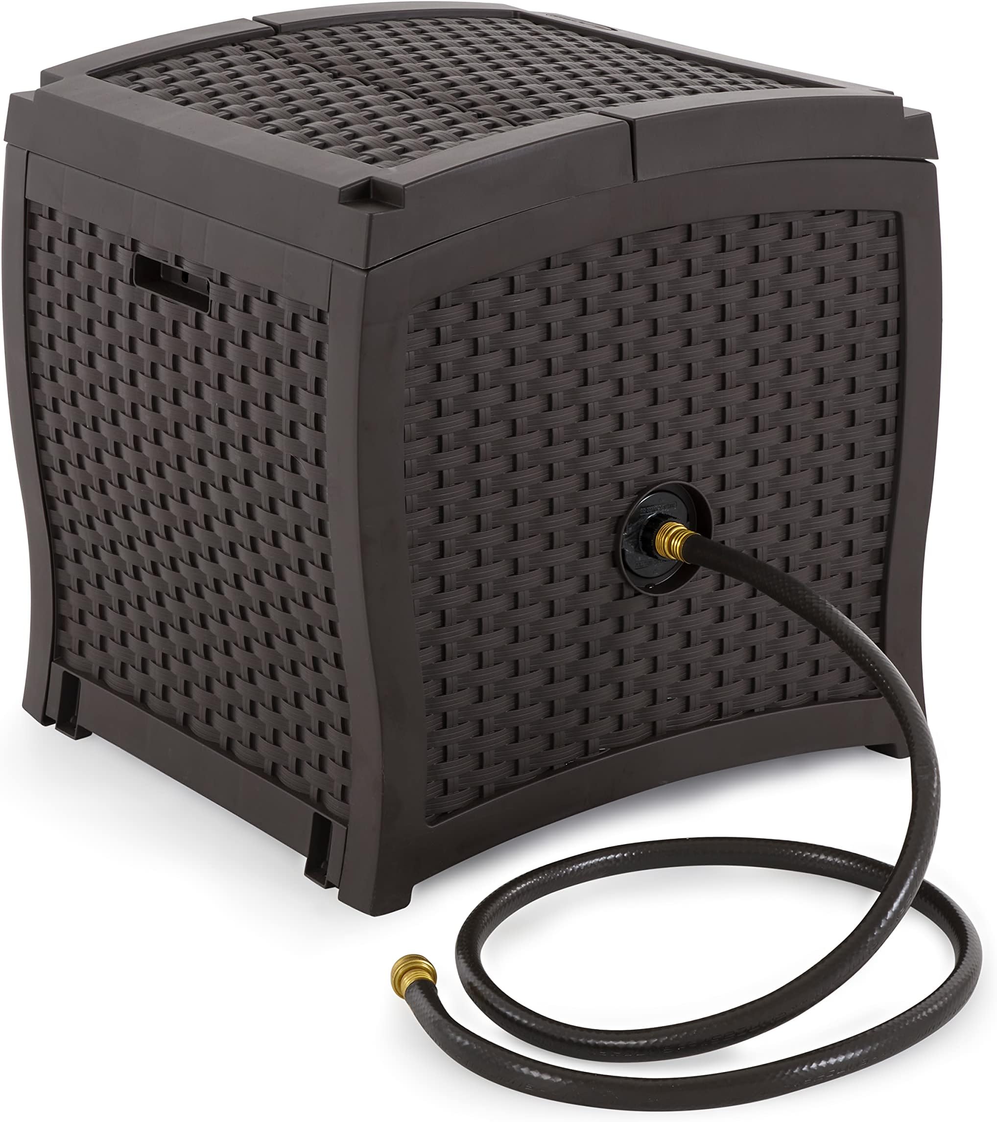 Suncast Hose Reel with Smart Trak Hose Guide, Water-Tight Connection, Durable Resin Construction, 225' Hose Capacity, Brown, Made in the USA