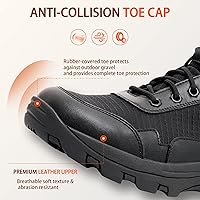 Vista 2 de Botas tácticas militares ligeras para hombre, botas de trabajo de combate del ejército