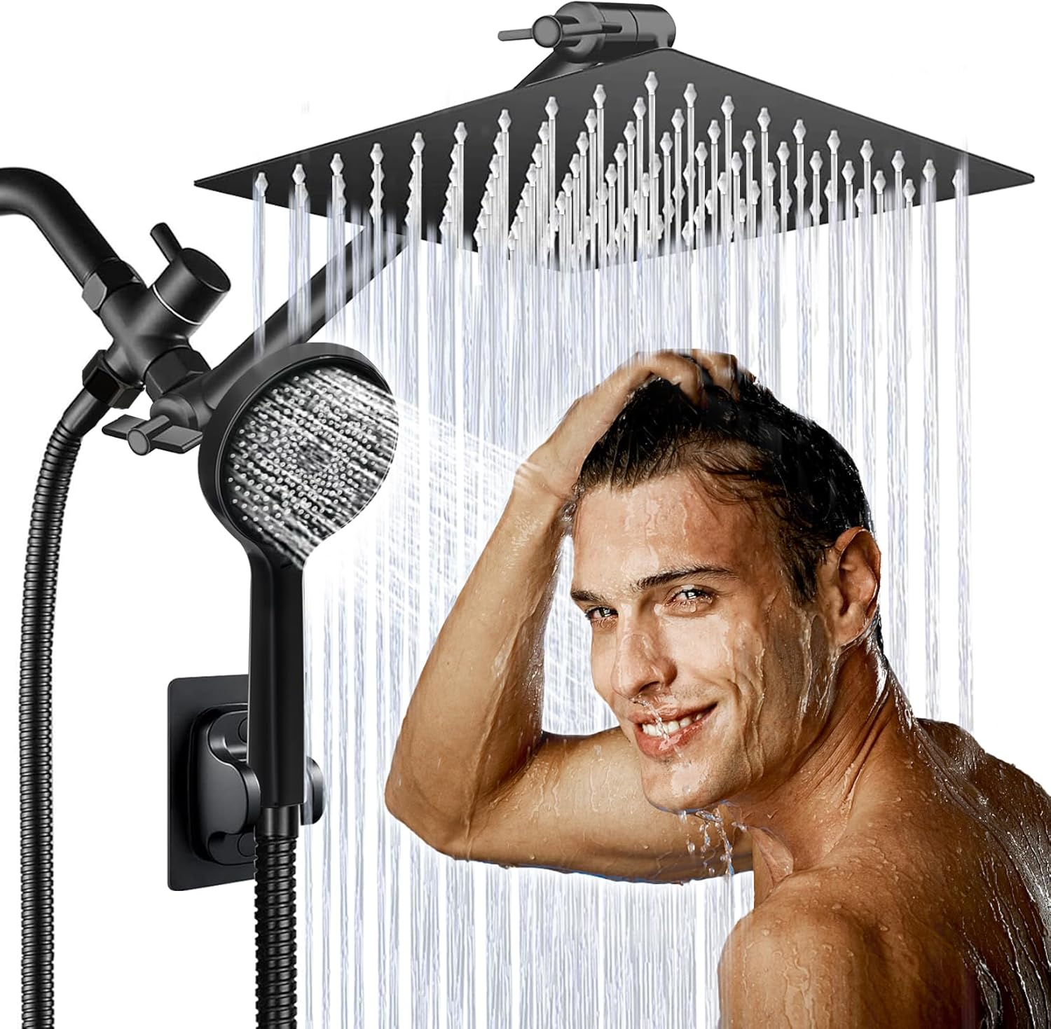 Shower Head,10”Rain Shower Head with Handheld Spray Combo with 11