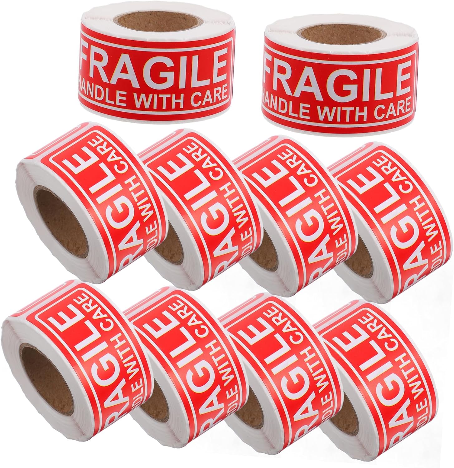 Fragile Stickers Adhesive Labels 25x75mm 120pcs Handle with Care Shipping Tags Warning Stickers for Moving Packing Boxes Industrial Packaging
