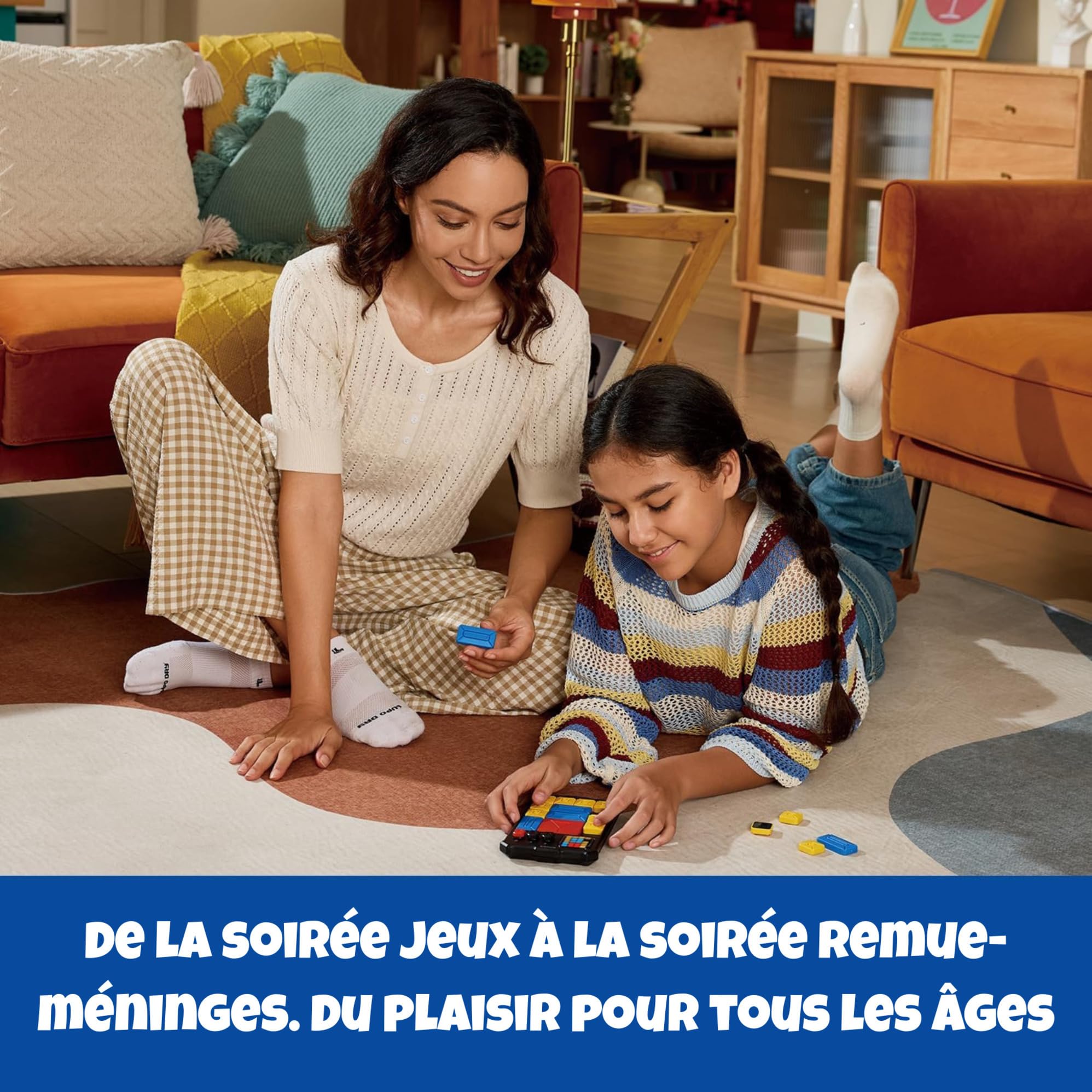 GiiKER Super Slide Puzzle Games, Plus de 500 défis Originaux, Casse-tête, Jouets pour Enfants et Adolescents, Jeux de Voyage, Cadeaux d'anniversaire, activités pour Les Voyages en Voiture