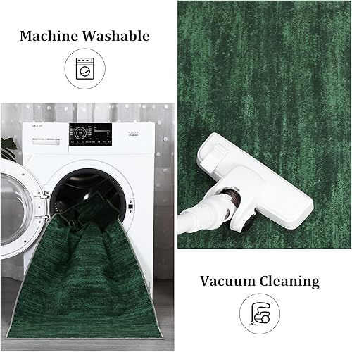 Miniatura 78 de Alfombra lavable contemporánea de 5 x 7 pies, alfombra de área grande para dormitorio, alfombra moderna, antideslizante, resistente a las manchas