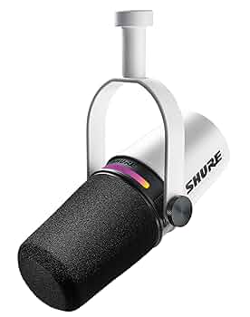 SHURE MV7 ポッドキャストマイクロホン : ダイナミックマイク Amazon.co.jp: SHURE シュア MV7 ポッドキャストマイクロホン