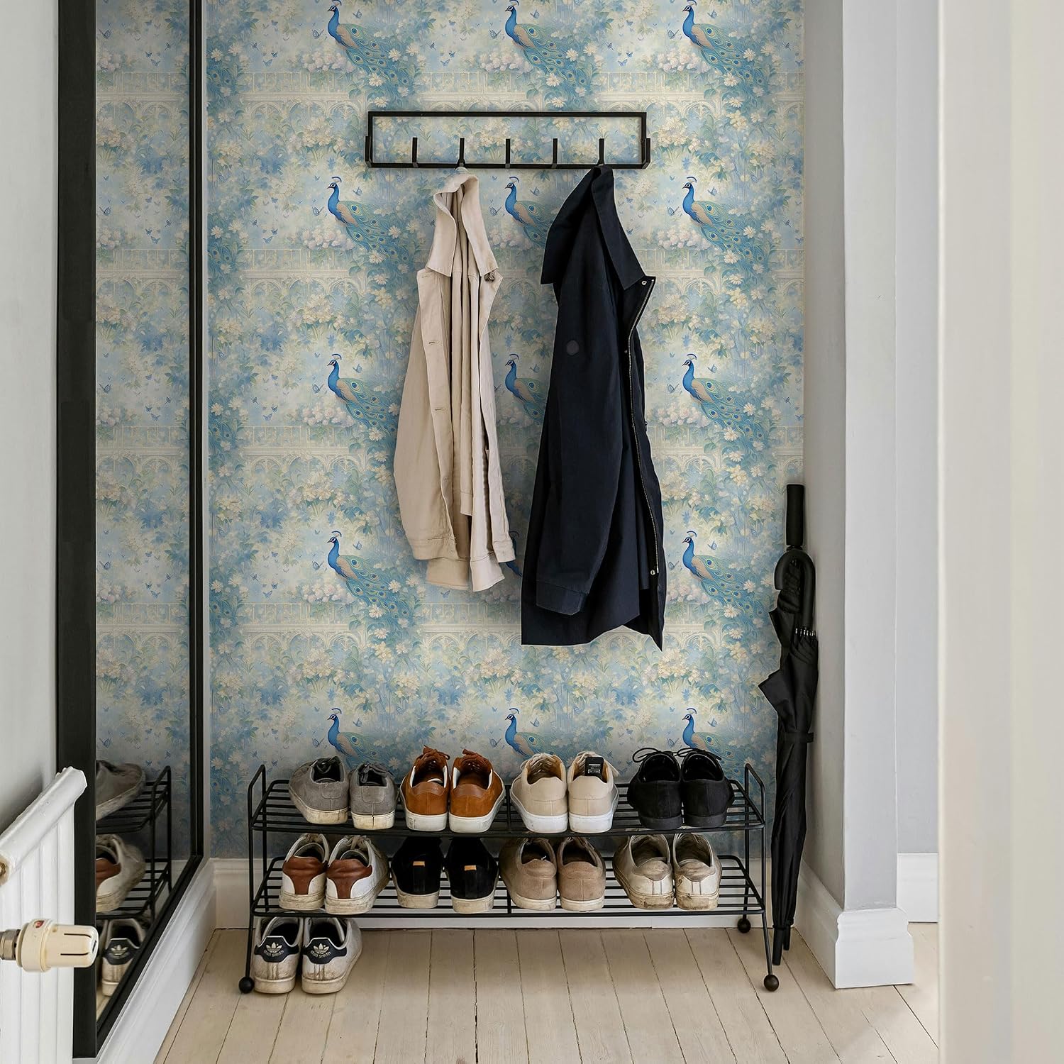 FLFK Vintage Wallpaper Peel and Stick Self-Adhesive Elegant Peacock Wall Paper for Kitchen Bathroom Bedroom Decor 16 x 128 inches image 5