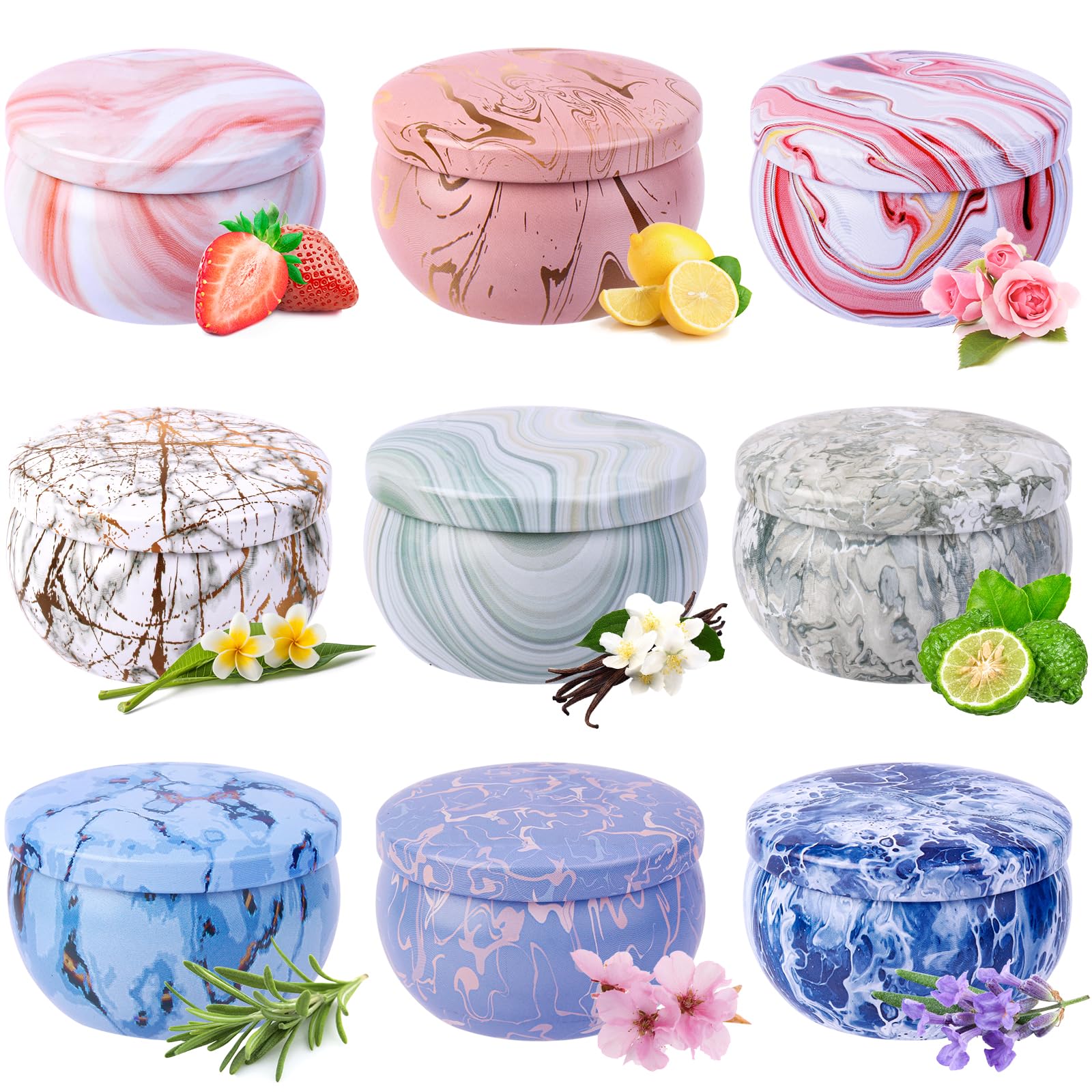 Set 9 Candele Profumate In Cera Di Soia - Regalo Per Donna, Aromaterapia, Per Casa E Relax - Foto 6