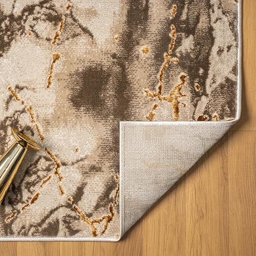 Miniatura 5 de LUXE WEAVERS Alfombra abstracta de mármol beige 2x7