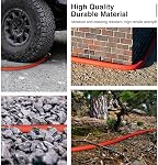 SPECILITE Couvercle de jardin chaud/froid de 5/8 po 50 ft, -50°F-190°F Tuyau d'eau lourde, flexible & Caoutchouc léger avec raccords en laiton 3/4" pour le commerce, le jardin, l'extérieur, la ferme, le rouge