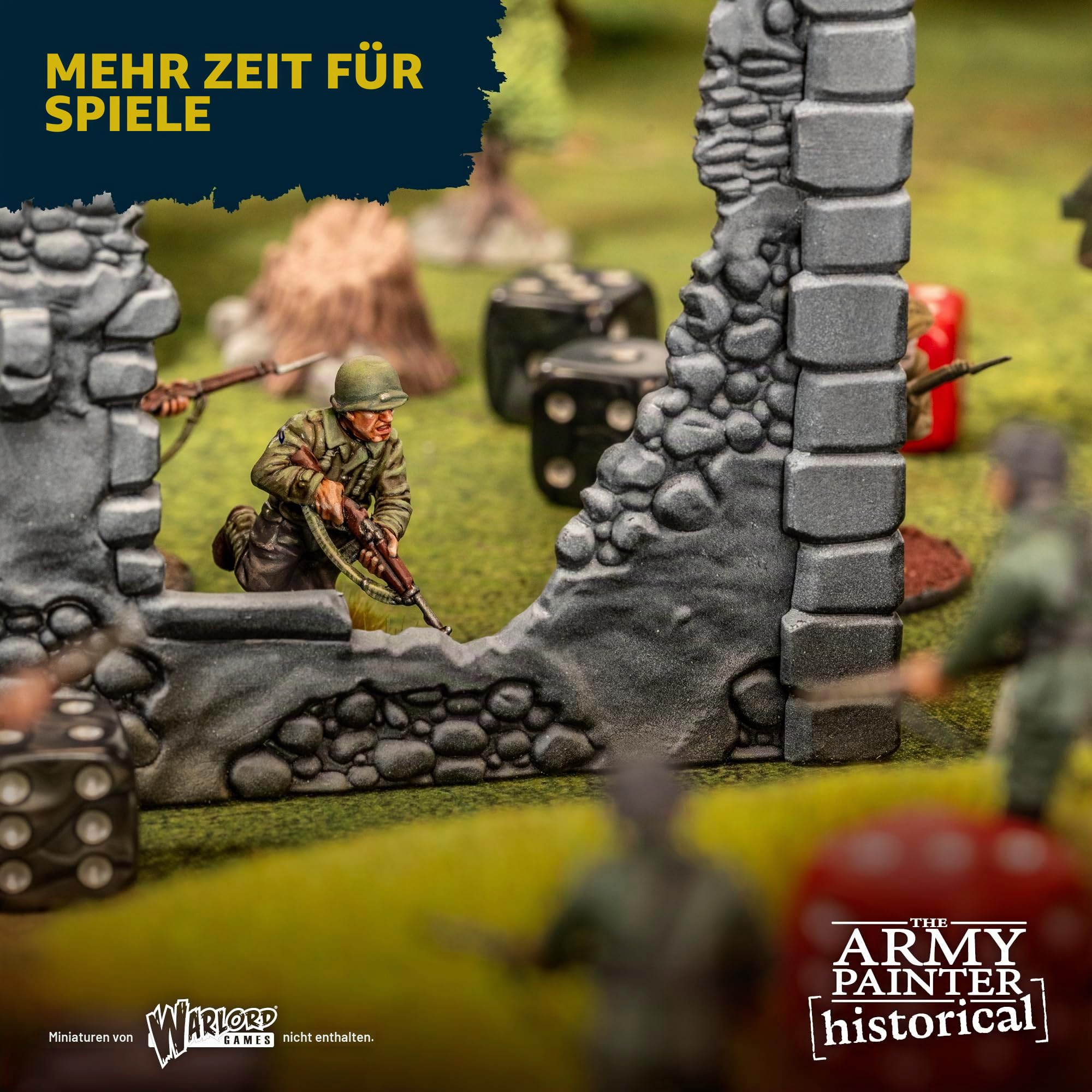 The Army Painter, Historical: WWII German Paint Set, 20x18ml Acrylfarbe | Acrylfarben inkl. Warpaints Fanatic: 14 Acrylic, 4 Washes, 1 Effect & 1 Metallic - Miniaturfarben für Armed Forces
