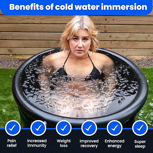 Miniatura 8 de The Cold Pod - Bañera de hielo para atletas bañera de inmersión fría al aire libre con cubierta, capacidad de 116 galones, piscina de inmersión