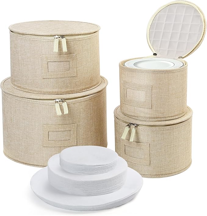 LotFancy China Storage Containers, Hard Shell, 4PCS Set