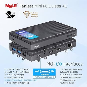 MeLE Mini PC Overclock4C｜N100/16GB/512GB Amazon.com: MeLE Reddot Winner Overclock 4C N100 (up to 3.4GHz