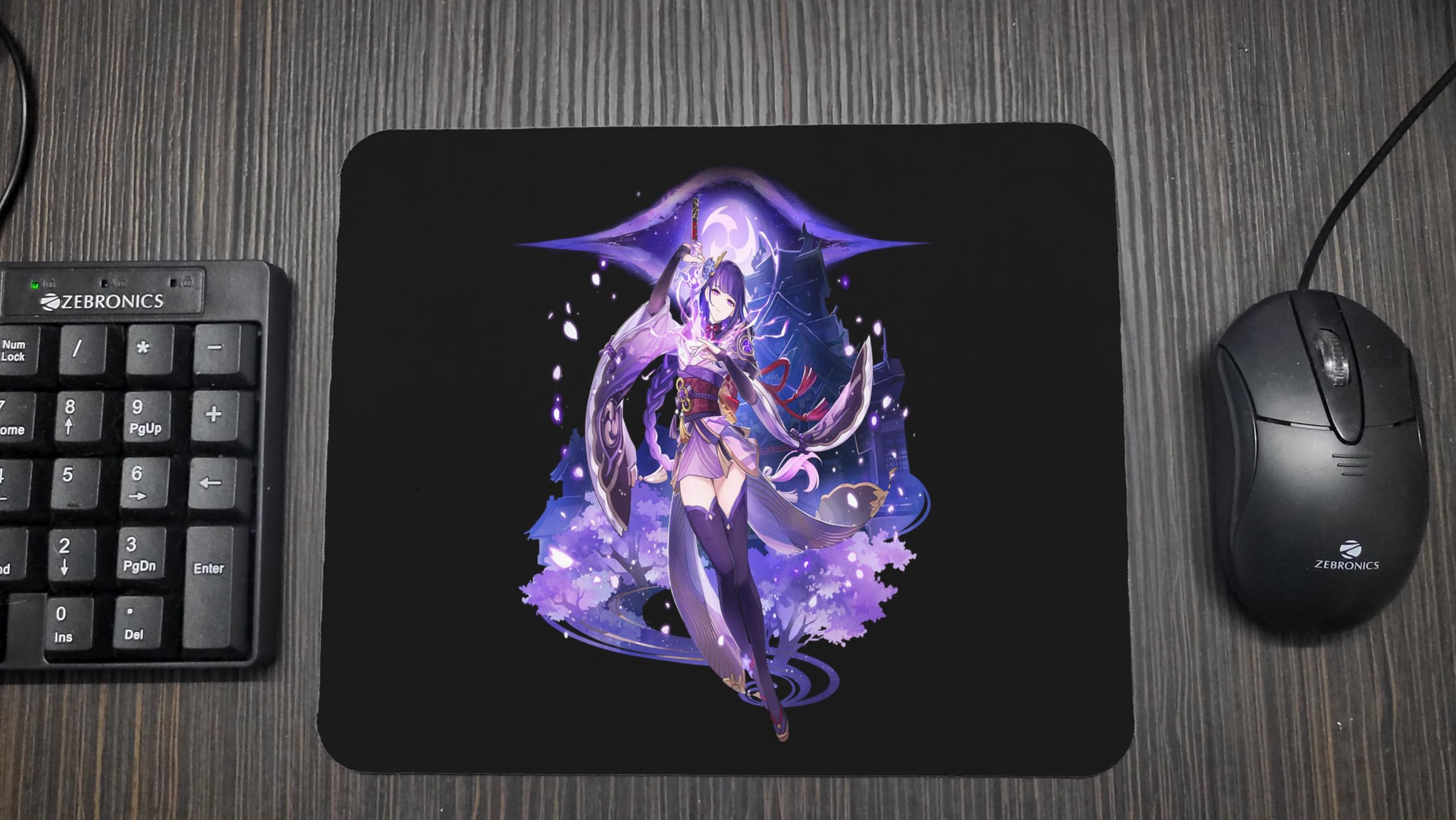CreditPrinting! Genshin Impact Raiden Shogun Anime/Game Mousepad (23 x 19 cm)