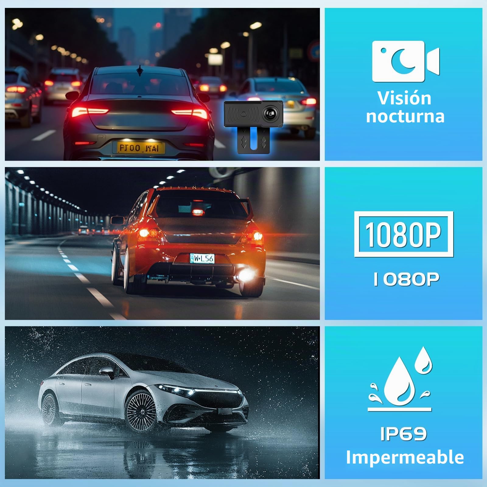 Juego de Cámara de Reversa para Coche de 7 Pulgadas con Radar, Sistema de Cámara Trasera de 1080P a Prueba de Agua con Amplio Ángulo y Líneas Guía de Estacionamiento para Coches, Furgonetas, Camiones