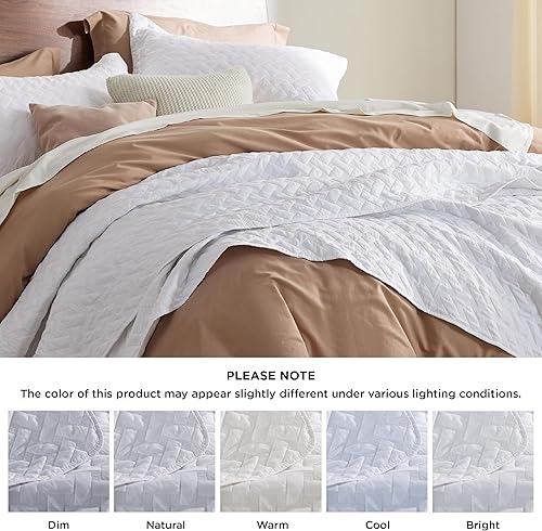 Miniatura 7 de Bedsure - Juego de edredón california king, edredón ligero de verano Cal King, colchas blancas tamaño california king. Colchas para todas las
