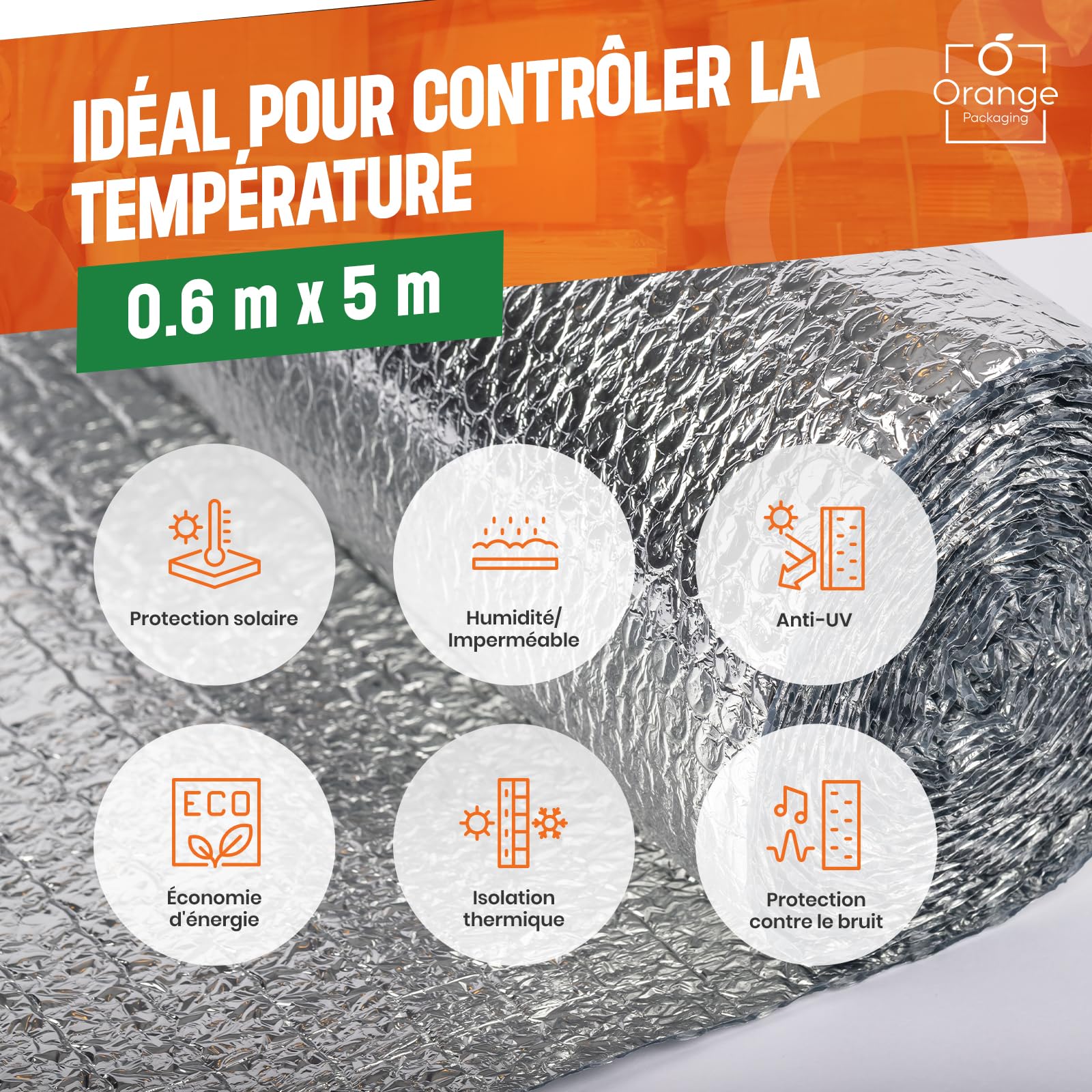 Radiator Reflective Foil - Radiator Wrap for Home- 5m x 60cm - 3.6mm Thickness Heat Reflective Insulation Radiator Insulation Foil Reflector Saves Energy & Money - Reduces Heat Loss