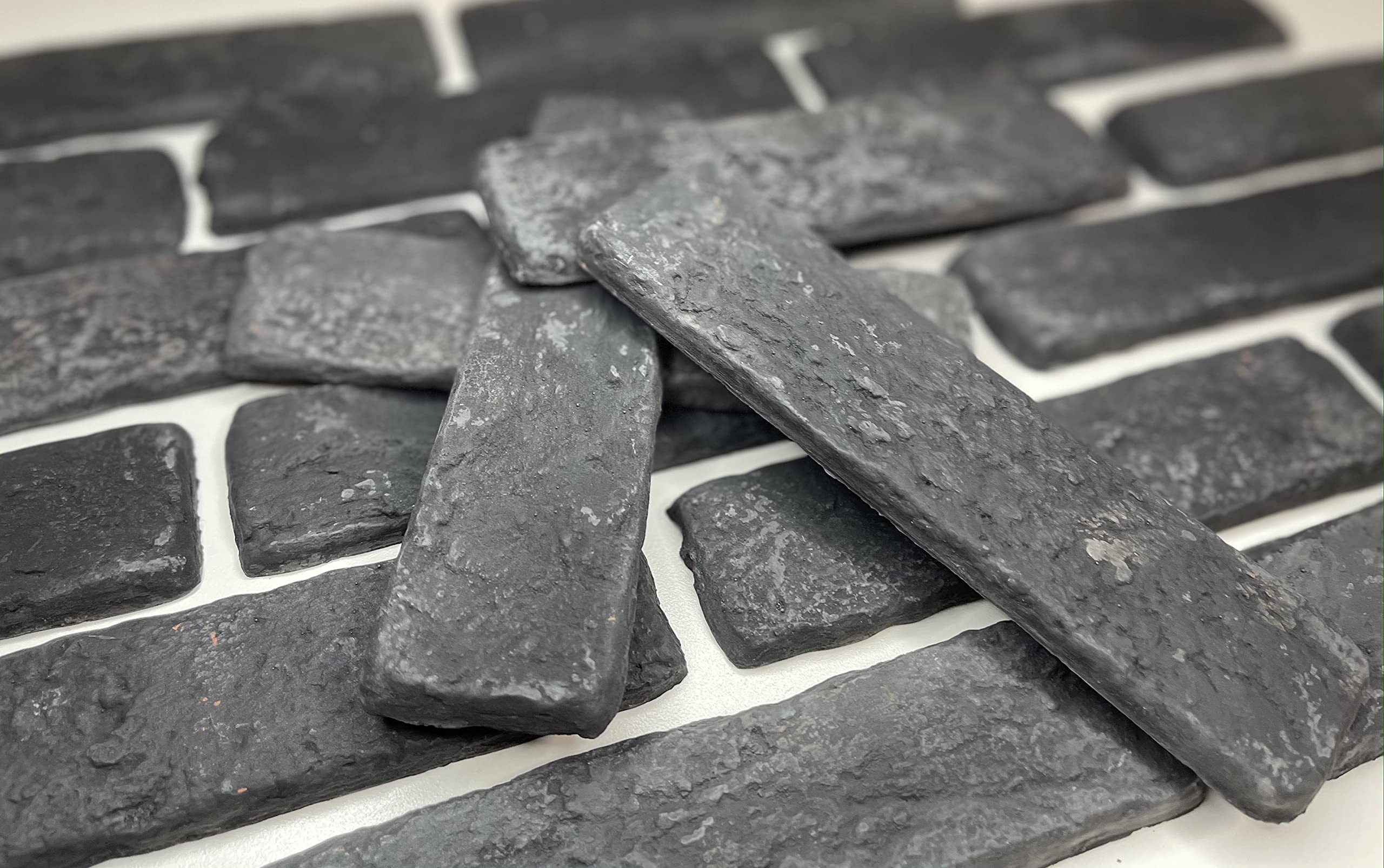 Buy G JOY Sample Kit of Black Thin Brick Veneers 3 Single Faux Bricks