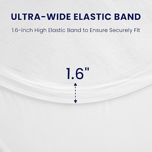 Miniatura 5 de Sleep Zone - Cubrecolchón de algodón tamaño King, suave y esponjoso, lavable a máquina, se adapta a bolsillos de 8 a 21pulgadas de profundidad,