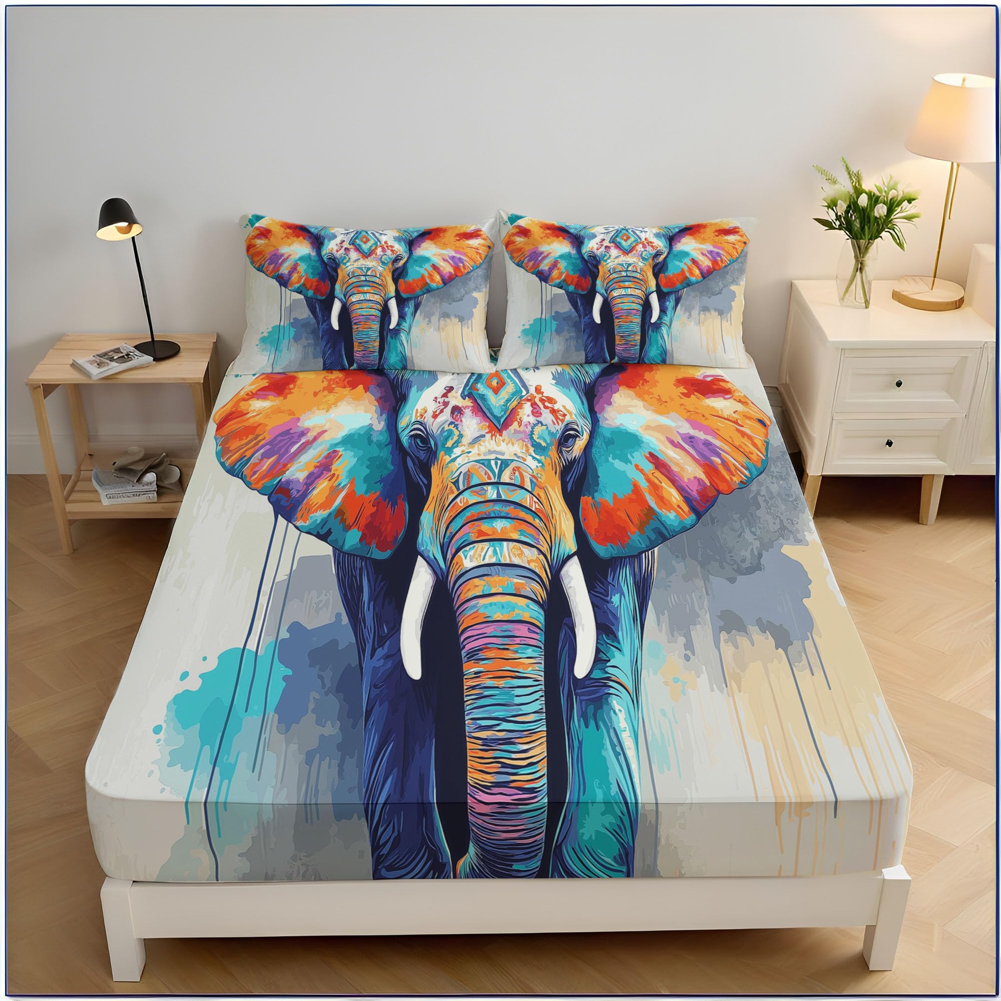 Parure de lit 140x200cm anti-transpiration drap housse inclus 3 pièces