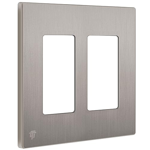 Miniatura 809 de ENERLITES SI8834-BK - Placa de pared decorativa sin tornillos, cubierta de enchufe segura, 4 entradas, 4.68 x 8.30 pulgadas (alto x largo), Negro