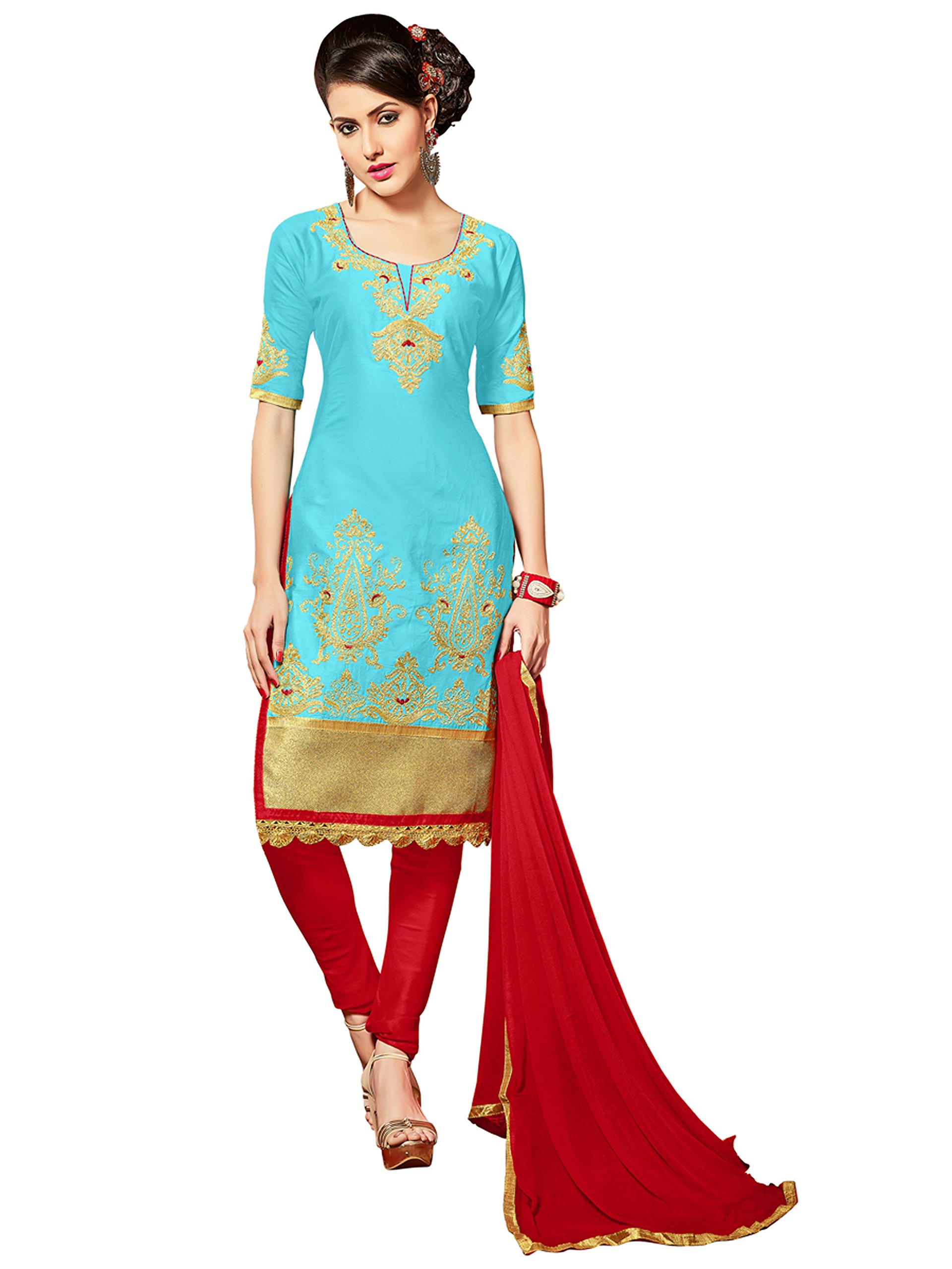 BlisstaWomen's Cotton Dress Material