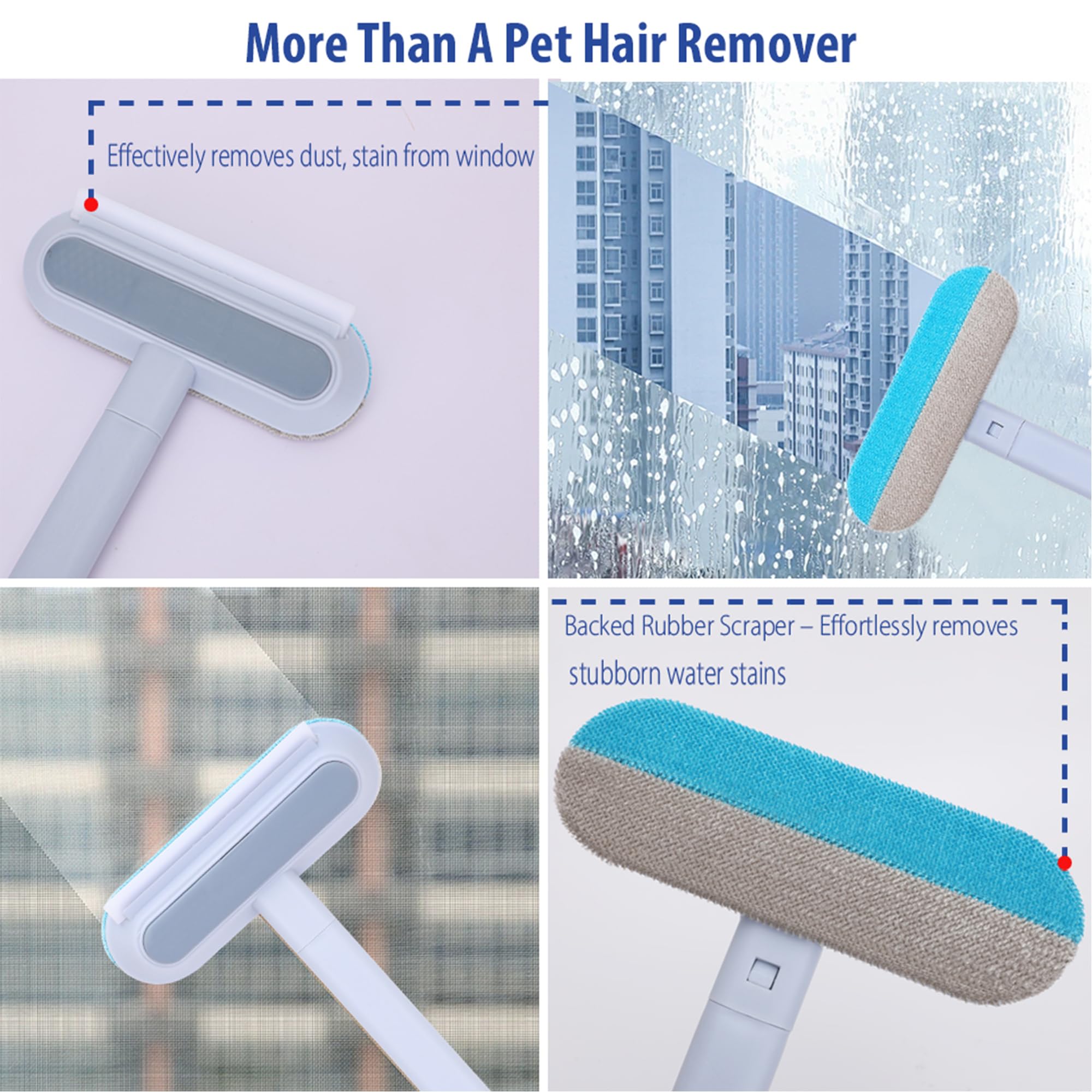 Pet Hair Remover for Furniture, 17.3Inch, Reusable Lint Brush for Dog and Cat Hair - Multifunctional Fur Removal Tool, Gentle on Couches, Carpets, Car Seat, Clothes, Bedding - image 8