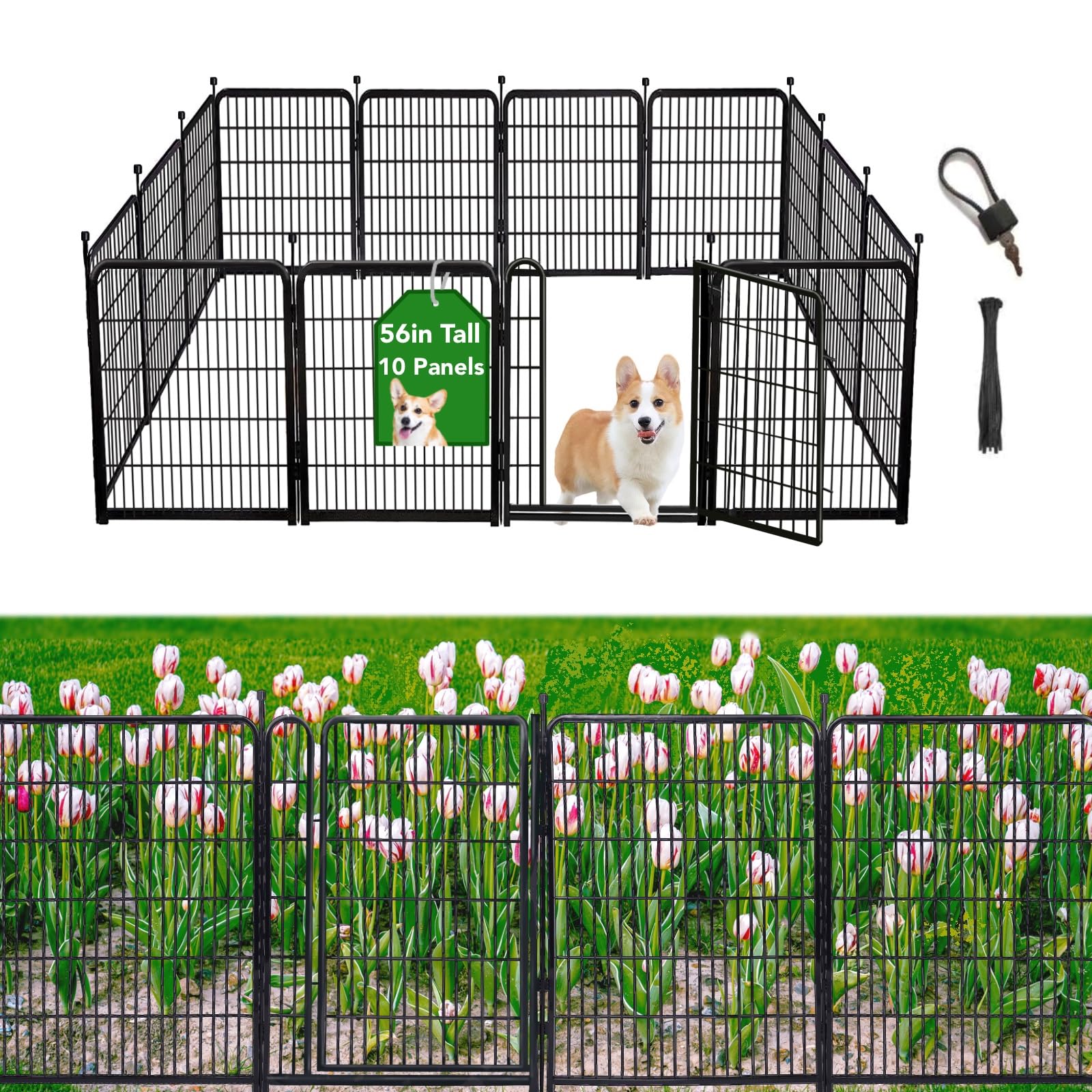 Getlay Tall Garden Fence