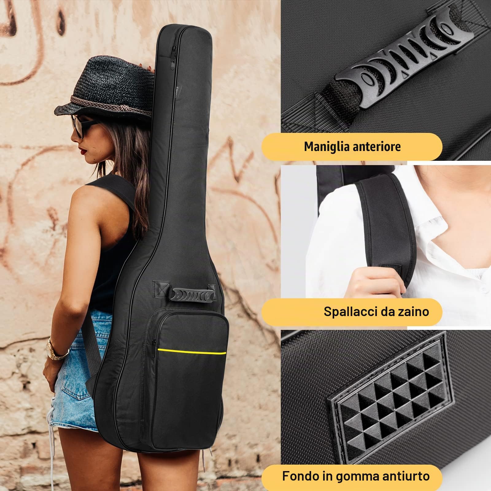 CAHAYA Borsa Chitarra Elettrica Custodia per Chitarra Elettrica per Libri Musicali