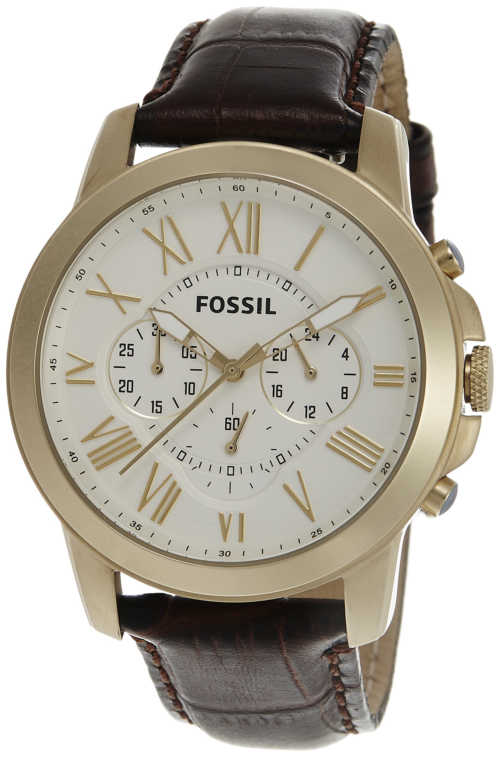 Fossil FS4767 Grant Brown Leather Strap 