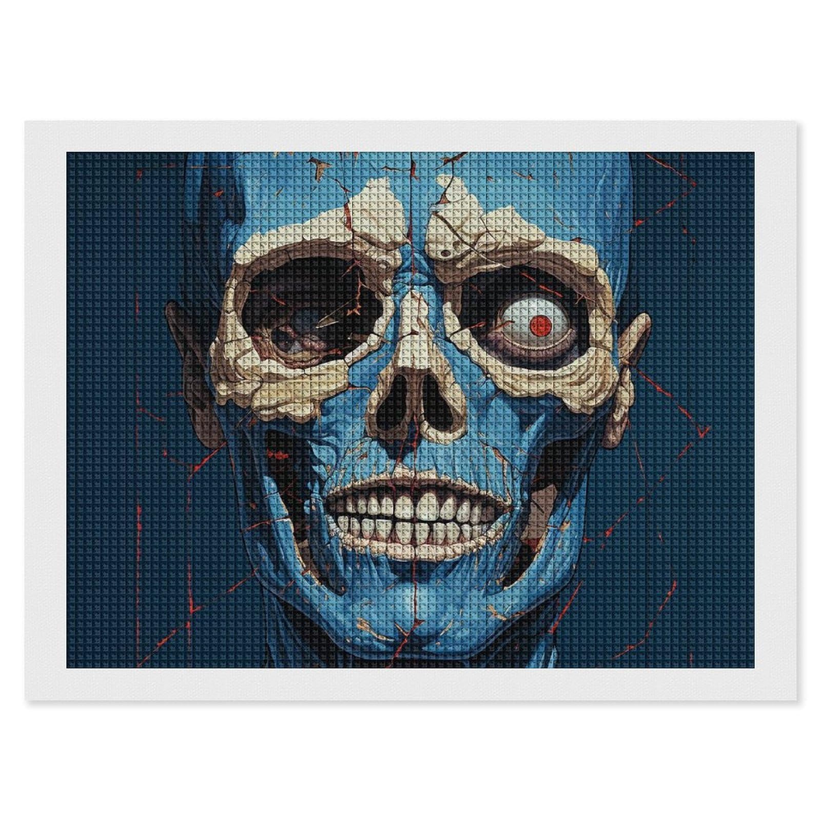 Skeleton in Front of Me Diamond Art Kits for Adults, DIY 5D Diamonds Painting Kits for Beginner, Round Full Drill Diamond Dots Painting, 12"x16" Diamonds Pictures Gem Art and Crafts Wall Decor