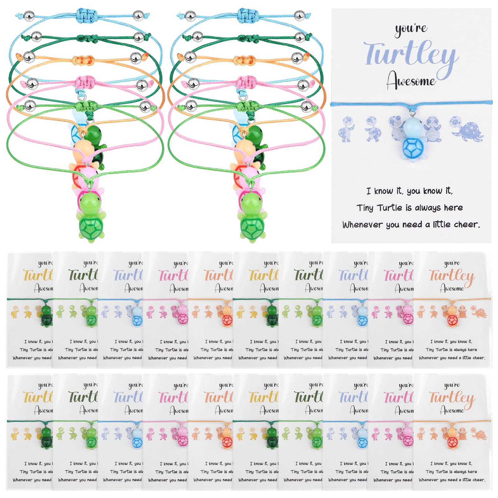 20 Sets You're Turtley Awesome Inspirational Gift Sea Turtle Bracelets