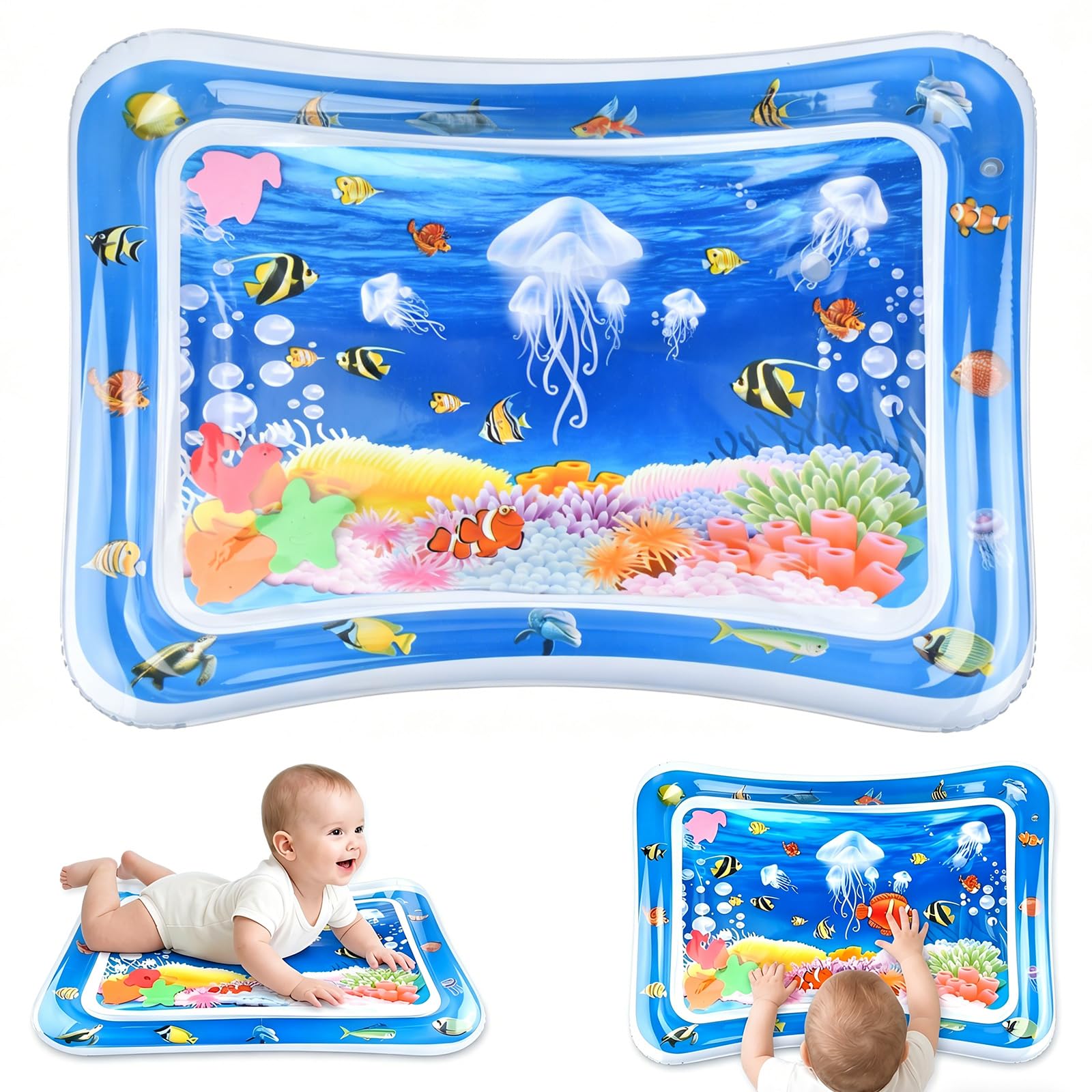 Wassermatte Baby,Wassers-pielmatte Ba-by,Spielmatte Bab-y,Ba-by Wasse-rmatte,Wassermatte B-aby Bpa Frei,Krabbeldecke fürB-aby,Bab-y Sensorisches Entwicklung Ausbildung SpielmatteBaby für 3 6 9Monate