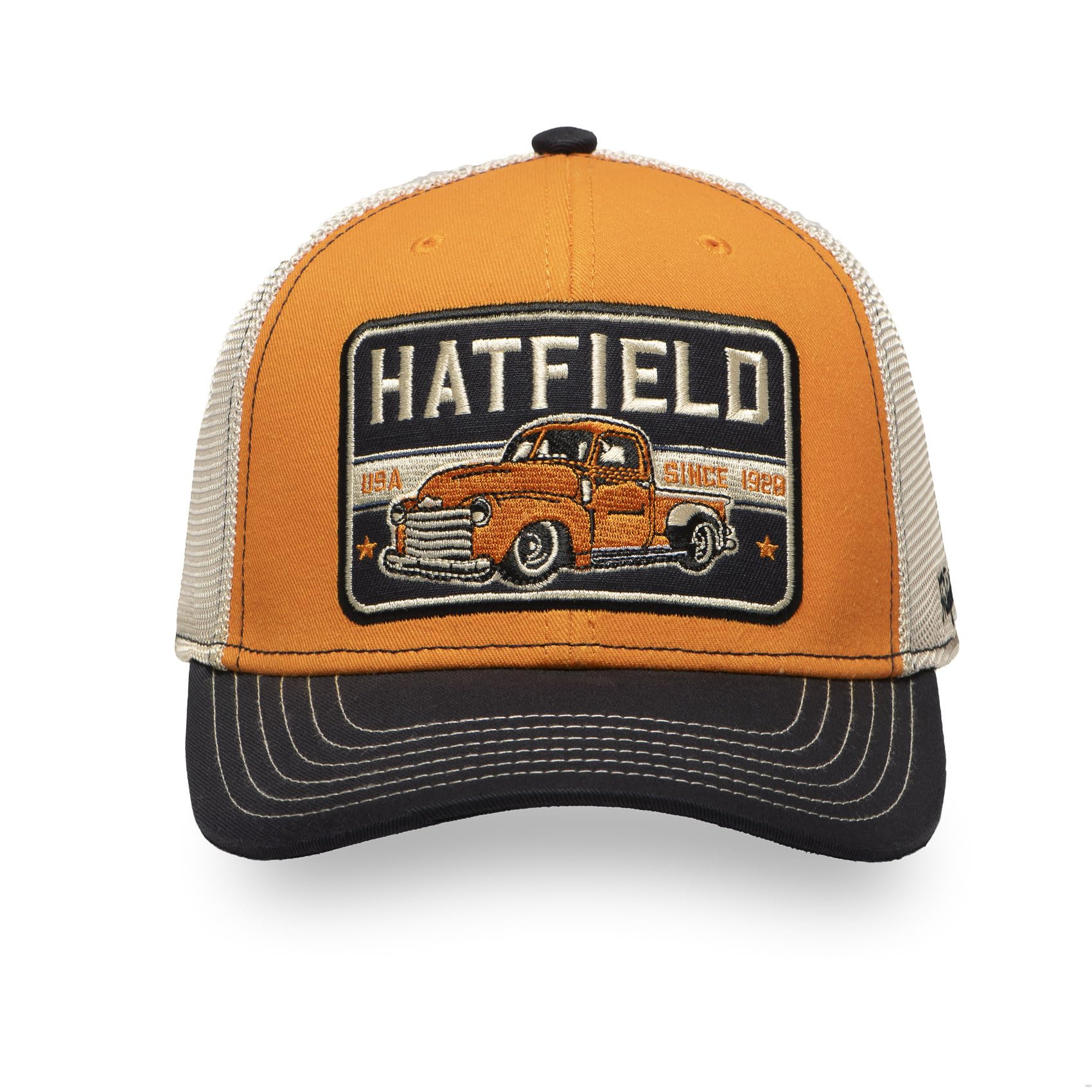 HATFIELD Kappe für Damen & Herren, Trucker-Kappe, Bison, verstellbar durch Snapback