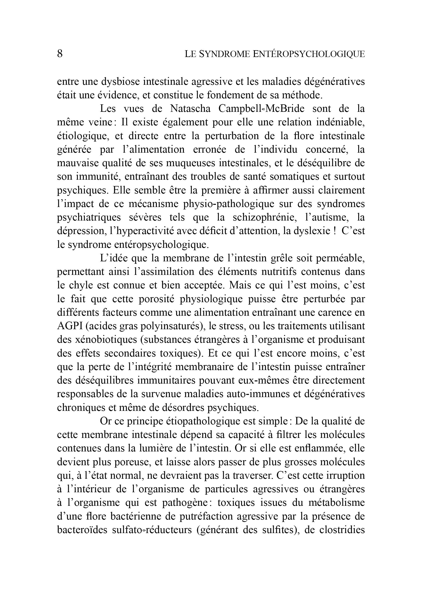Le syndrome entéropsychologique, GAPS (Gut and Psychology Syndrome)
