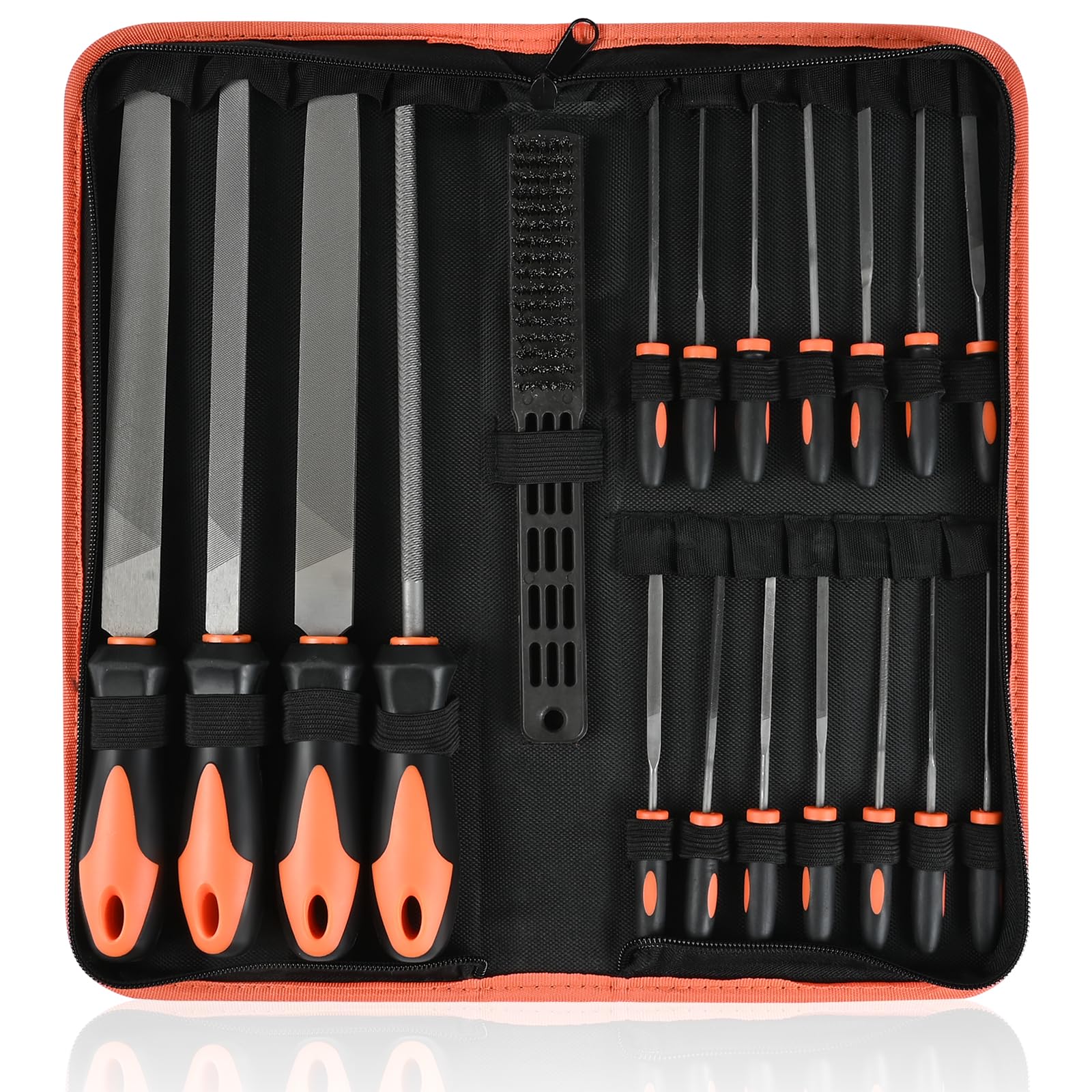 Lime Metallo, Set di 19 Lime in Metallo T12 di alta Qualità, Set di Lime Professionali in Metallo, Comprendente Lime a Punta Ppiatta, Raspa Semitonda, Lima Rotonda, Lima Triangolare e Lima Quadrata