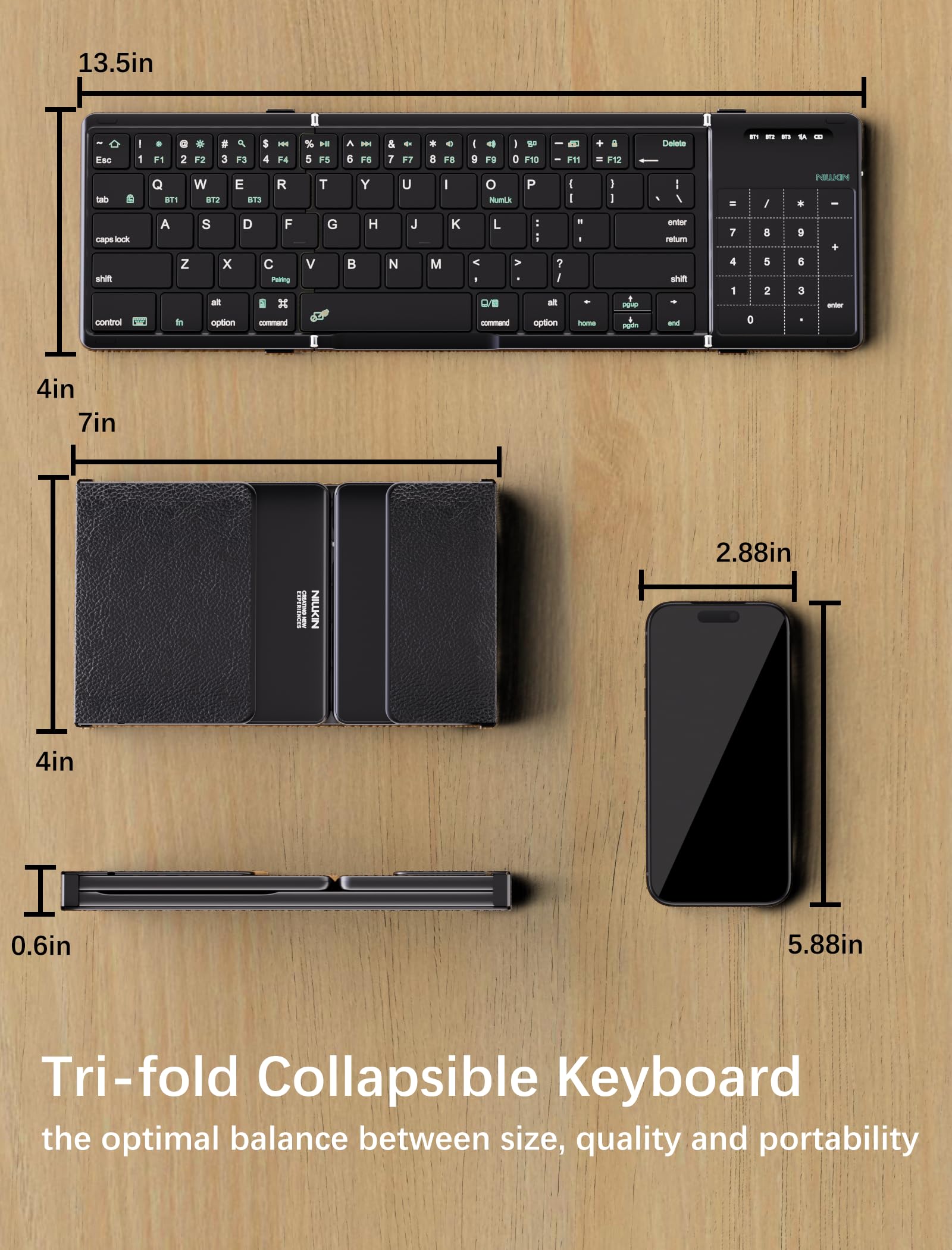 Nillkin Cube Pocket Upgraded Foldable Keyboard with Touchpad