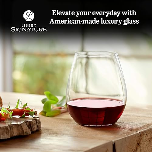 Vista 46 de Libbey Signature - Juego de 12 copas de vino rojo y blanco, elegantes, aptas para lavavajillas, copas de vino de fiesta para cumpleaños, bodas y más
