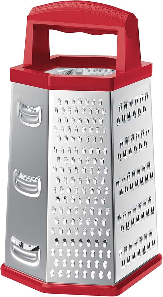 Euro Home - Ralador inox com 6 Faces de 9'' Vermelho - PRP5357-VM