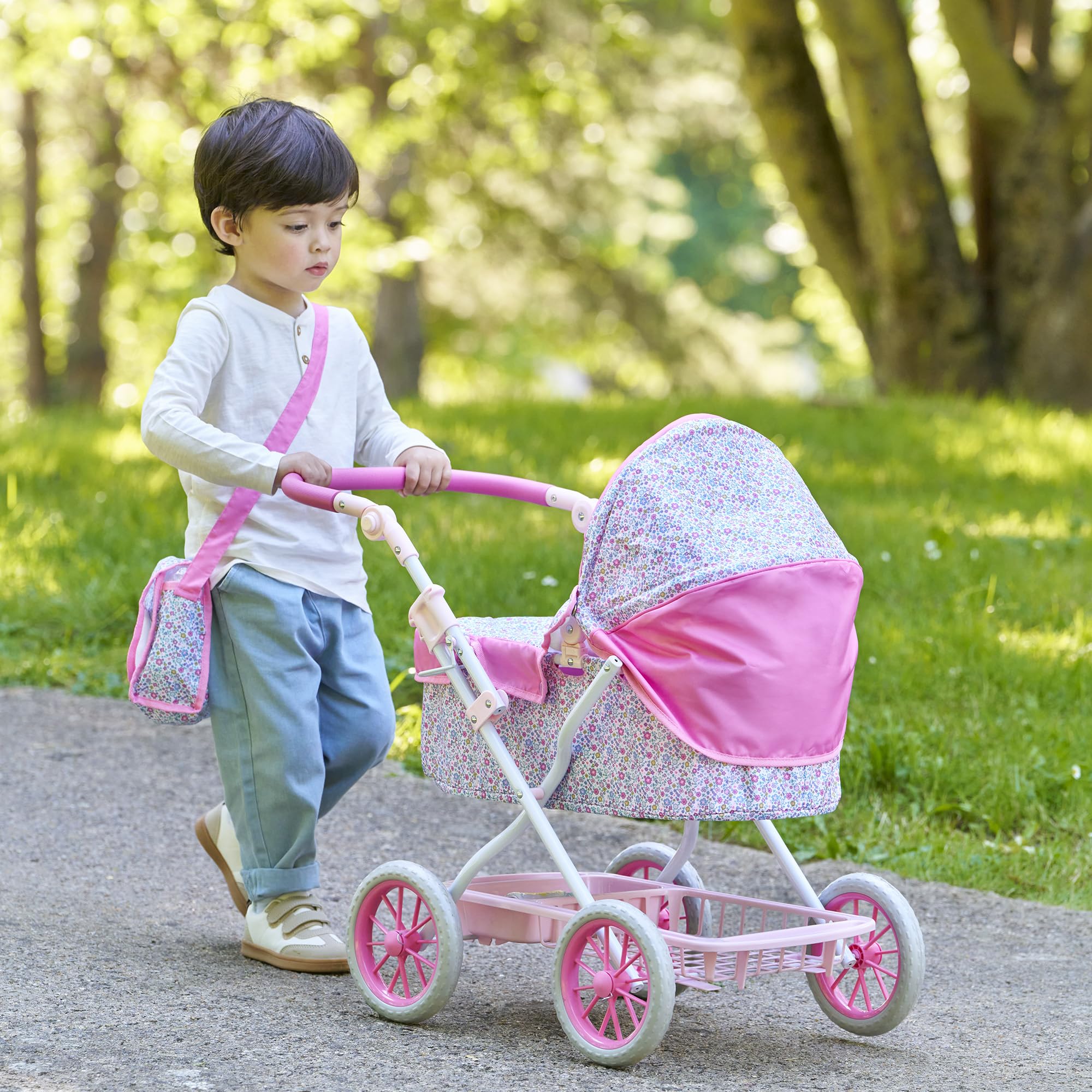 Corolle - Carrozzina floreale, accessorio, per poponi 36 cm, 42 cm e 52 cm, dai 3 anni, 9000141860