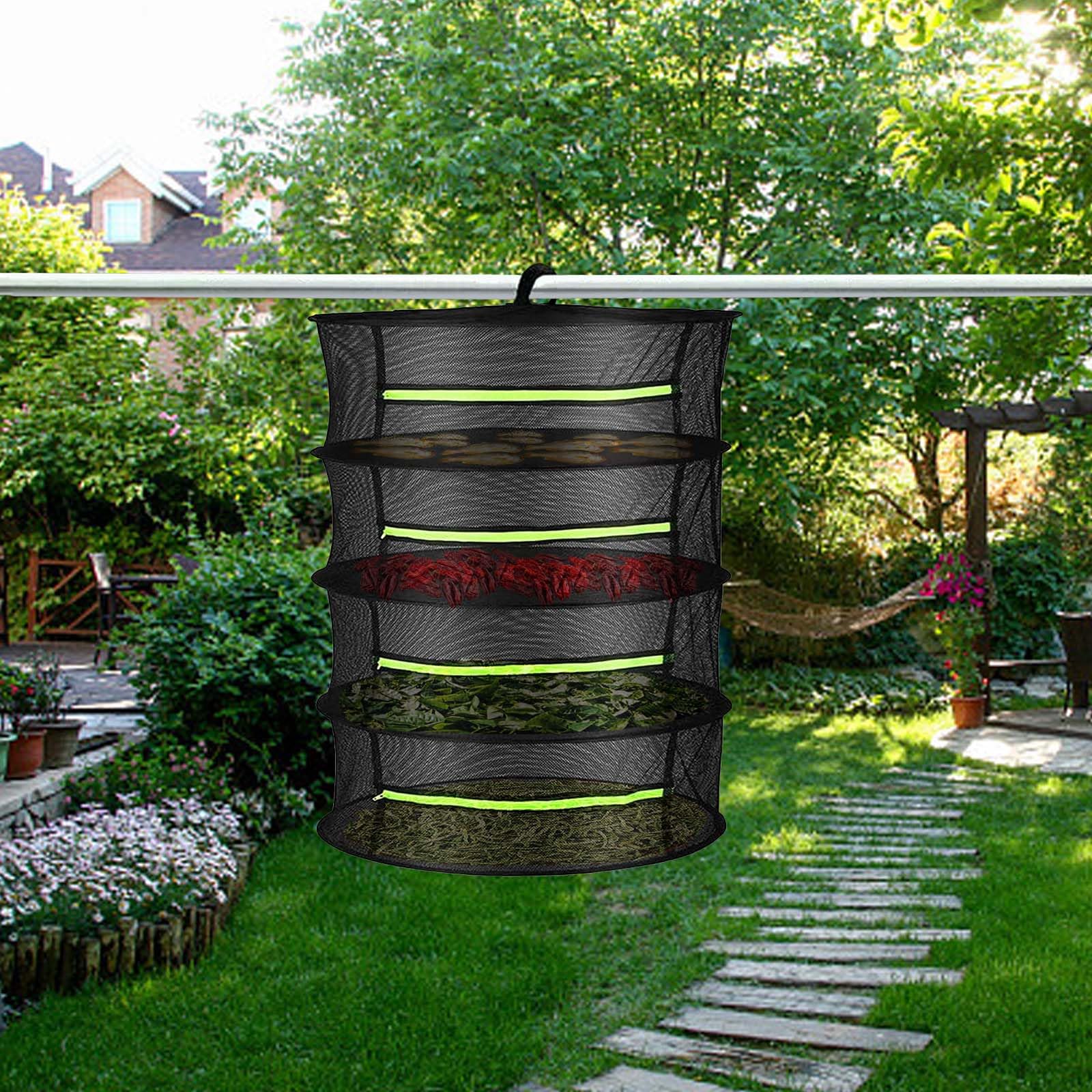 Rete Per Essicazione Erbe Pieghevole - Con Ganci 360° Per Piante, Fiori E Alimenti - Foto 9