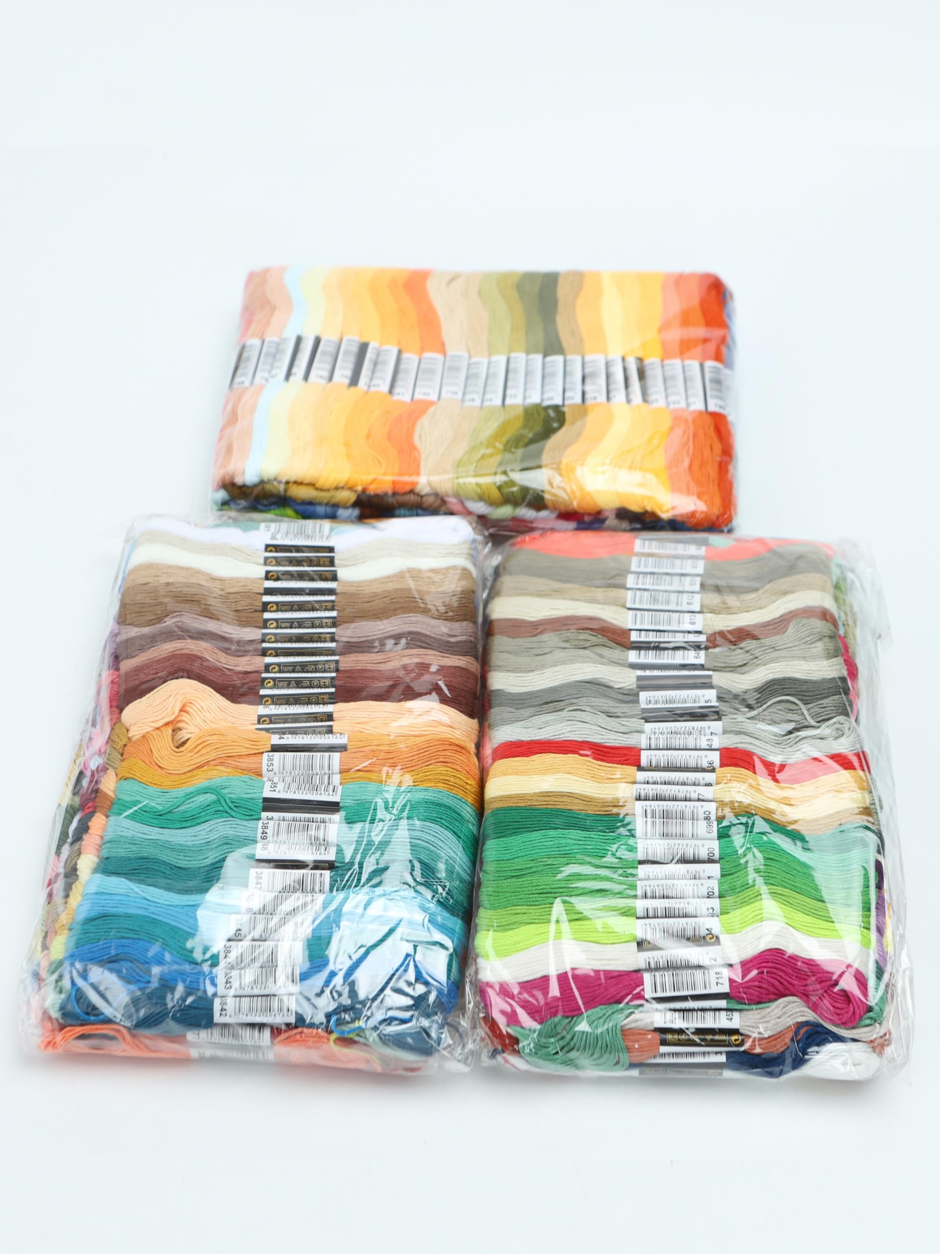 Filo da Ricamo 447 Pezzi Set Punto Croce Filo da Ricamo Interdentale for Principianti Fai Te Artigianato 8M Matassa Senza Colori Arcobaleno