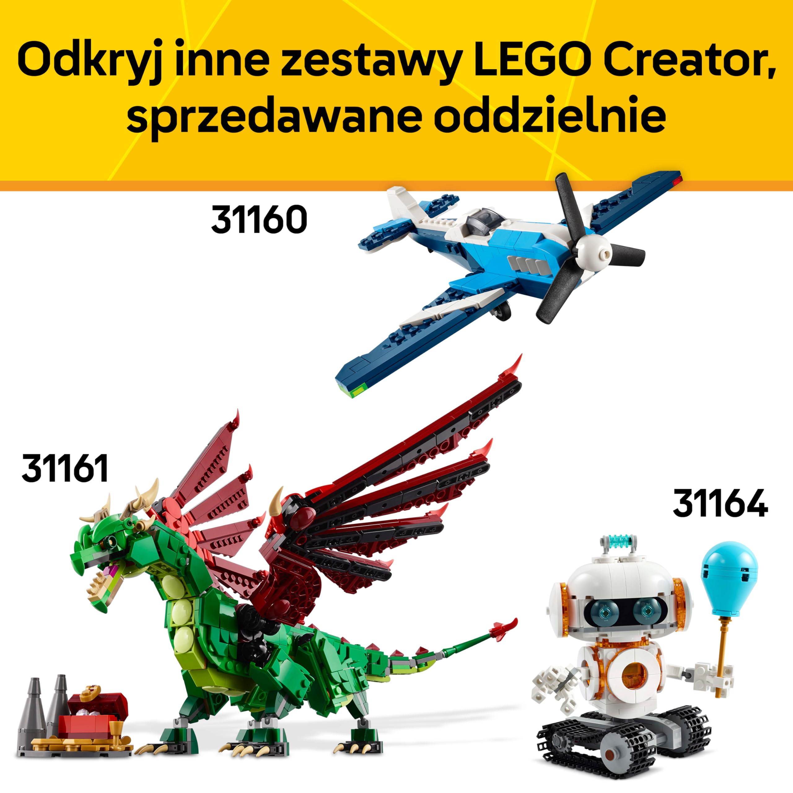 LEGO Creator 3 w 1 Dzikie zwierzęta: niezwykły pająk, Zabawka dla Dziecka do Zbudowania, Zestaw Konstrukcyjny do Przebudowania na Skorpiona lub Węża, Prezent dla 7-latka, Chłopca i Dziewczynki 31159