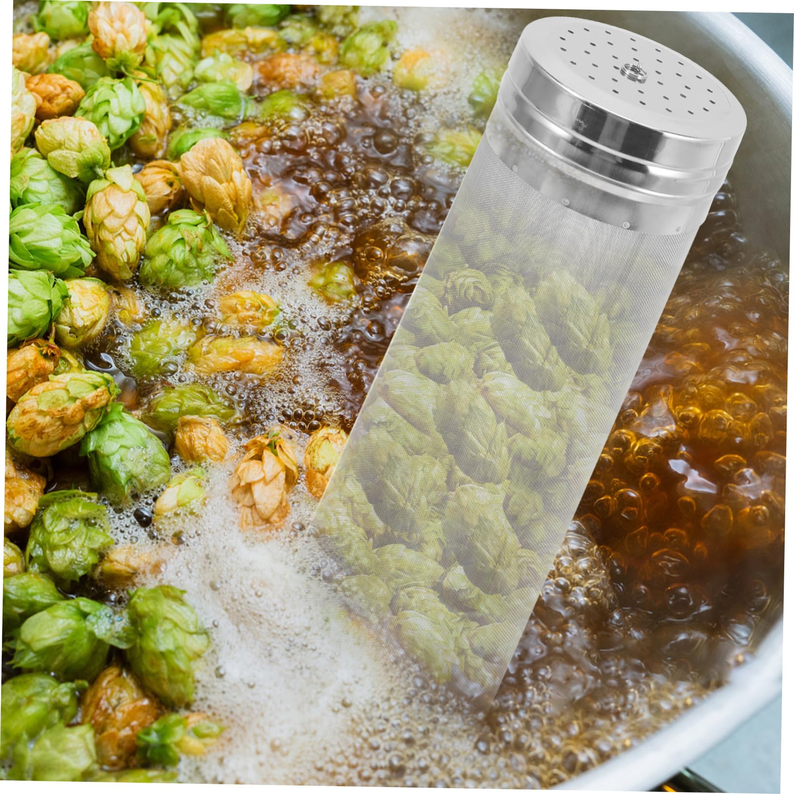 Mikinona Portable Hop Filter Tube for Beer Brewing Strainer for Mellow Easy to Clean for Home Brewing