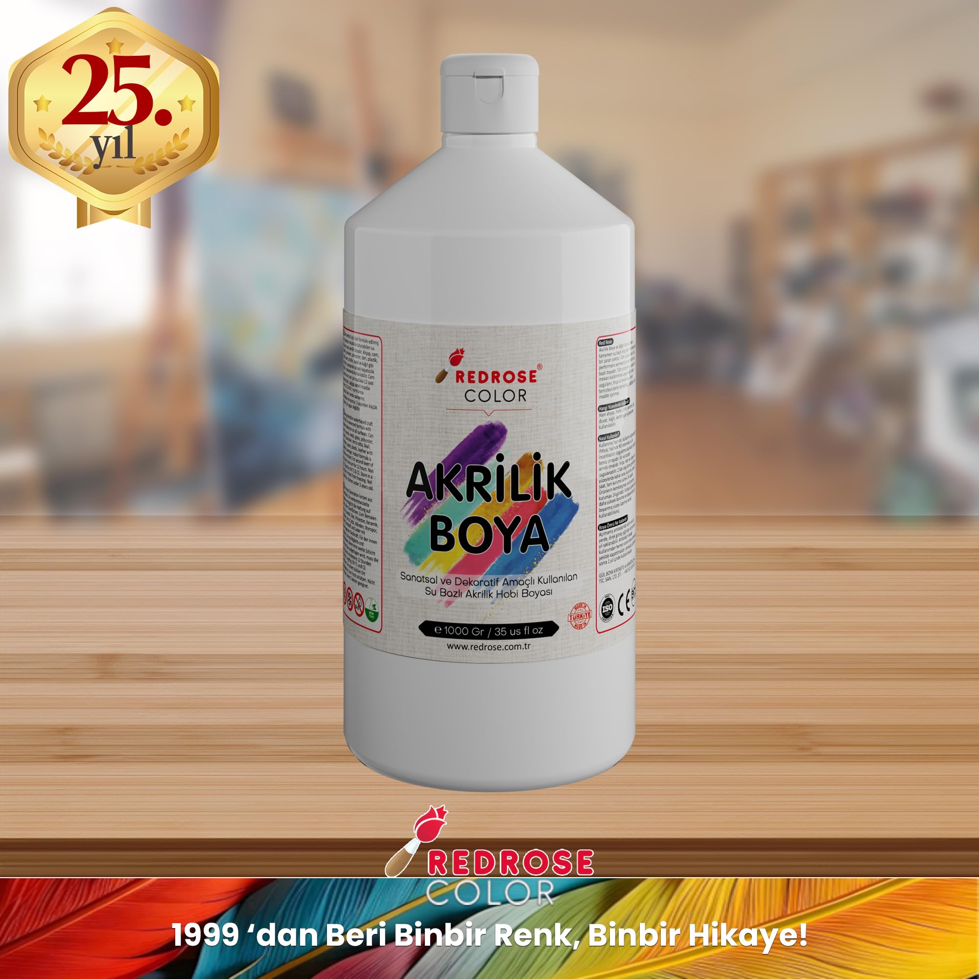 Beyaz Akrilik Boya 1000gr